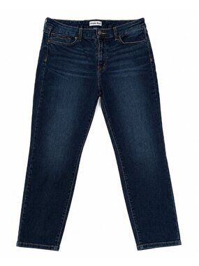 Studio Blue Women's Dark Wash Slim Straight Jeans Size 32 Stretch Denim